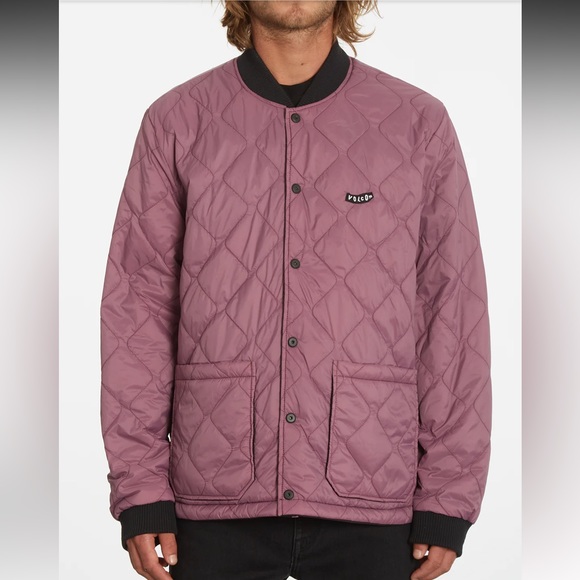 VOLCOM NWT Lookster jacket mens/boys size small reversible black button down - Picture 3 of 4